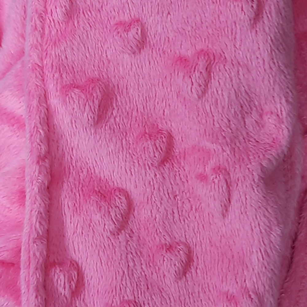 Size L/G 10/12 Silky soft Bathrobe with hearts Total Girl pretty robe